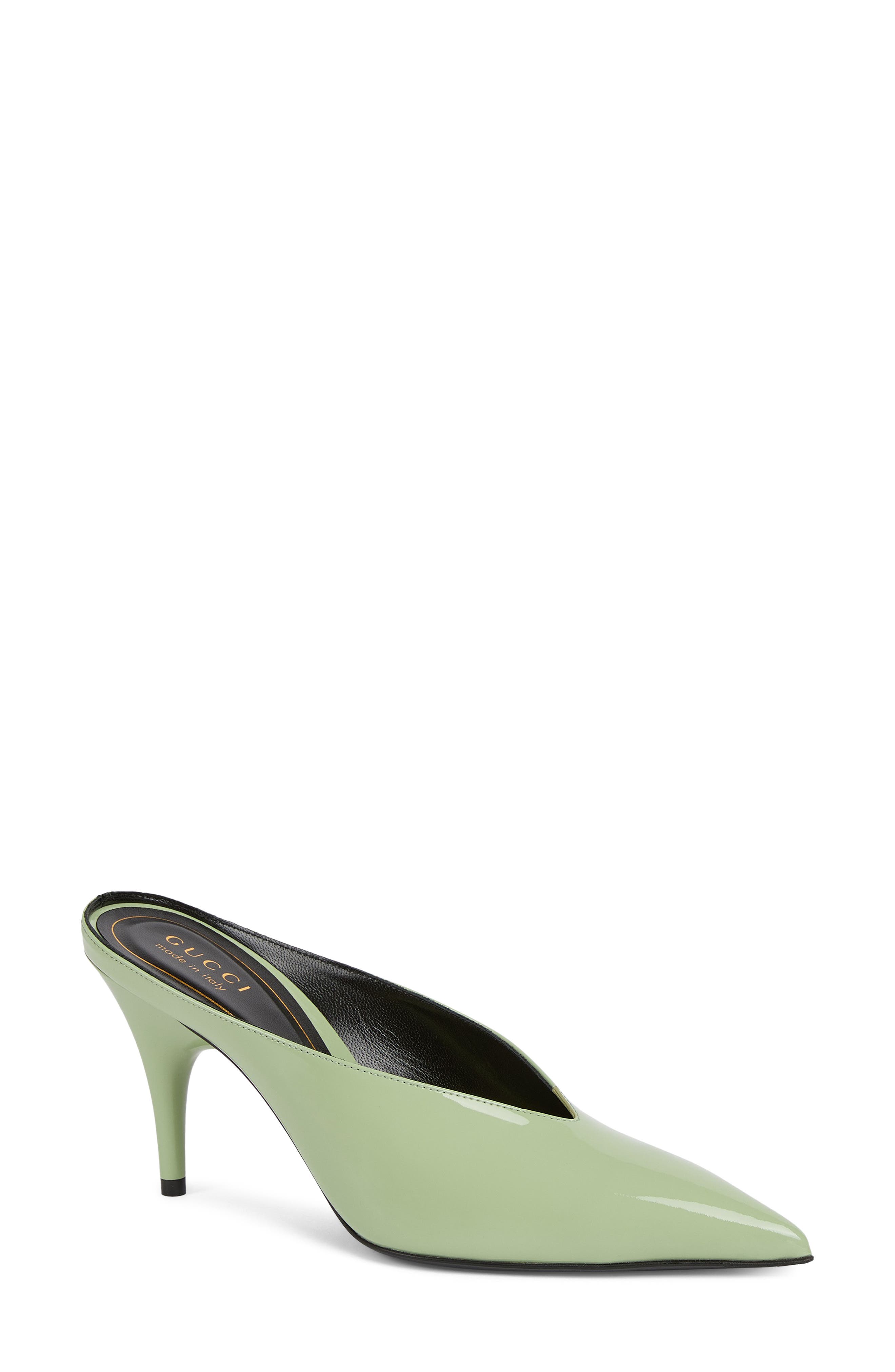 Gucci Musa Pointed Toe Mule, Main, color, Sage Leaf