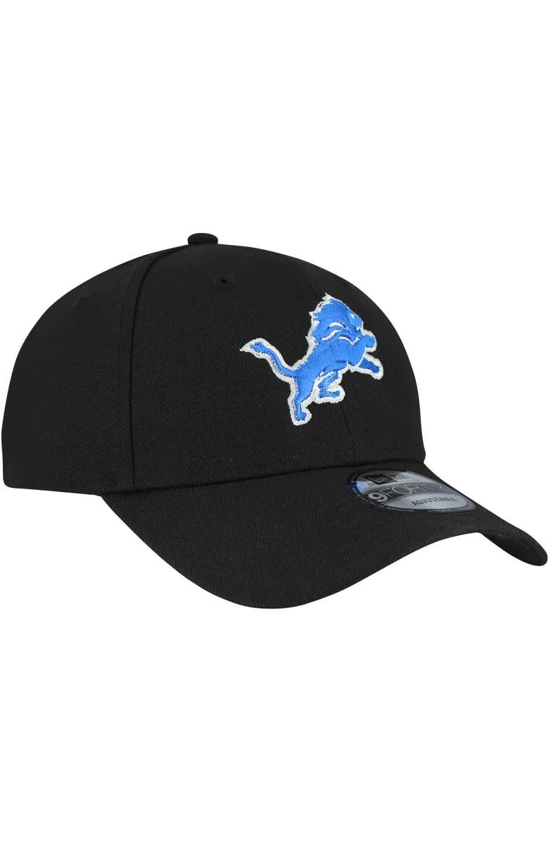 New Era Men's New Era Black Detroit Lions Primary Logo 9FORTY Adjustable Hat, Alternate, color, 