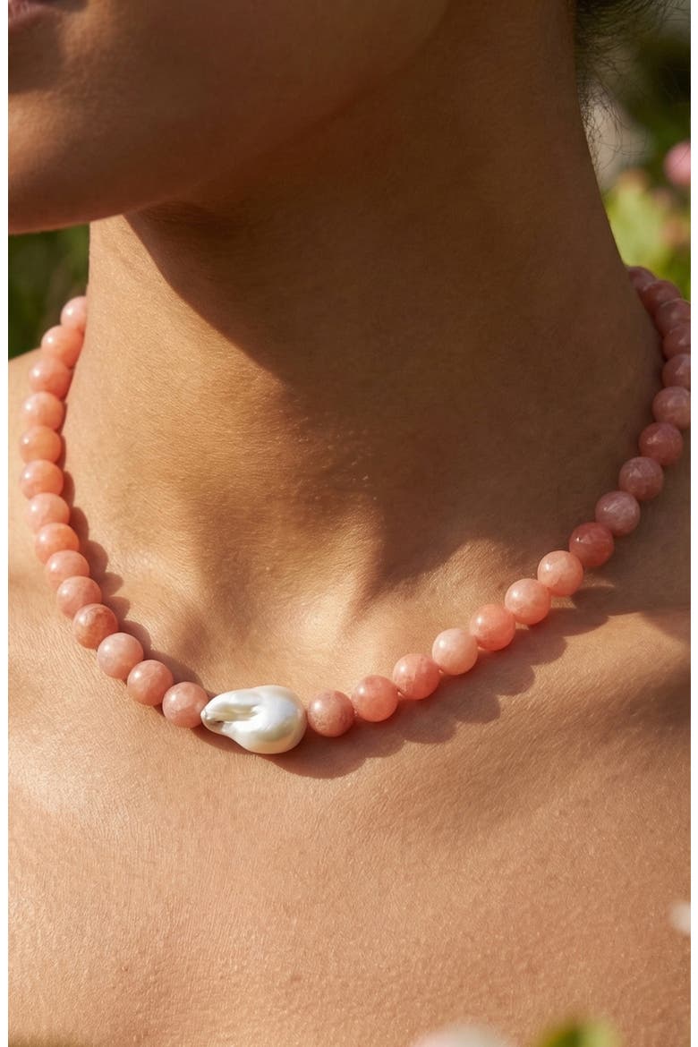 Natalie Necklace, Alternate, color, PINK