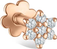 MARIA TASH Single Diamond Flower Stud Earring