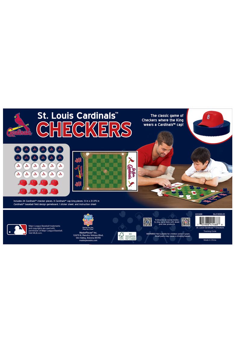 St. Louis Cardinals Checkers Board Game, Alternate, color, Multicolor