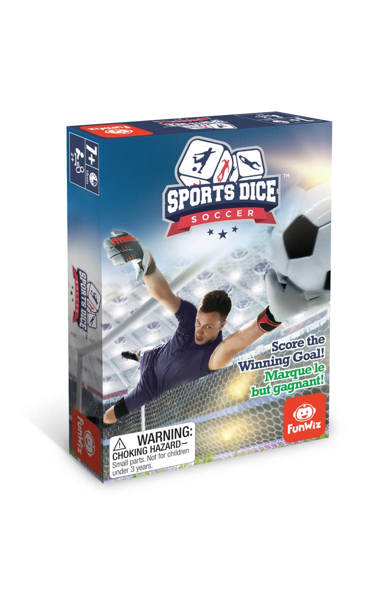 FoxMind Sports Dice Soccer Dice Board Game, 2 or 4 Players, Main, color, Multicolored