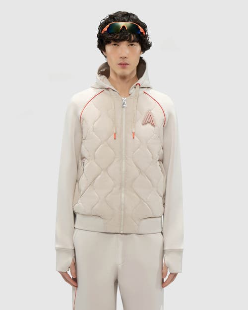 ALPENHAUS BORNANT HYBRID INSULATED BOMBER JACKET WITH REMOVABLE HOOD 