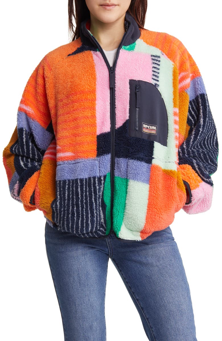 Rip Curl Daybreak Colorblock Fleece Jacket, Alternate, color,