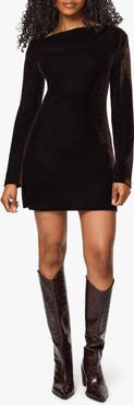 Habitual Off the Shoulder Velvet Minidress