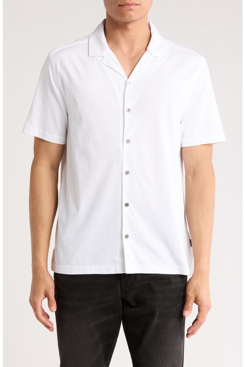 Brewer Organic Cotton Camp Shirt, Main, color, WHITE