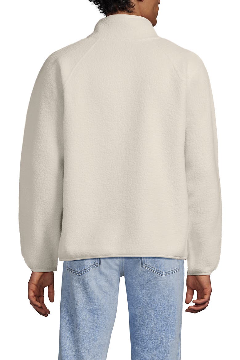 Unisex Snap Neck Fleece Pullover, Alternate, color, Ivory Latte