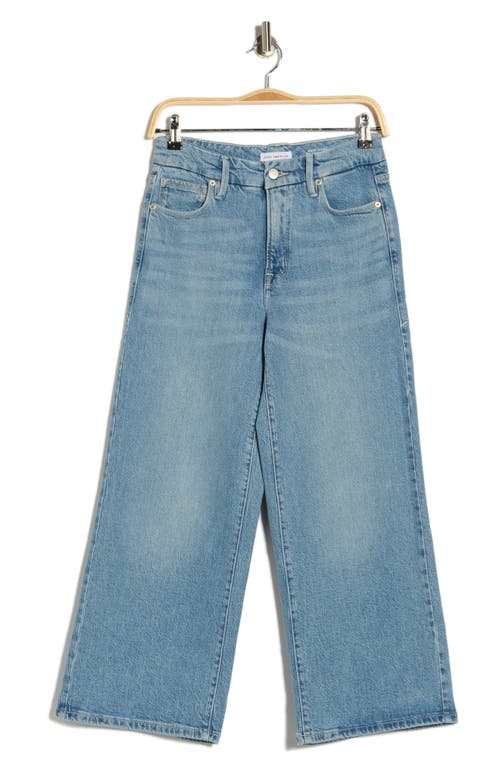 Good American Good Waist Palazzo Crop Jeans In Blue