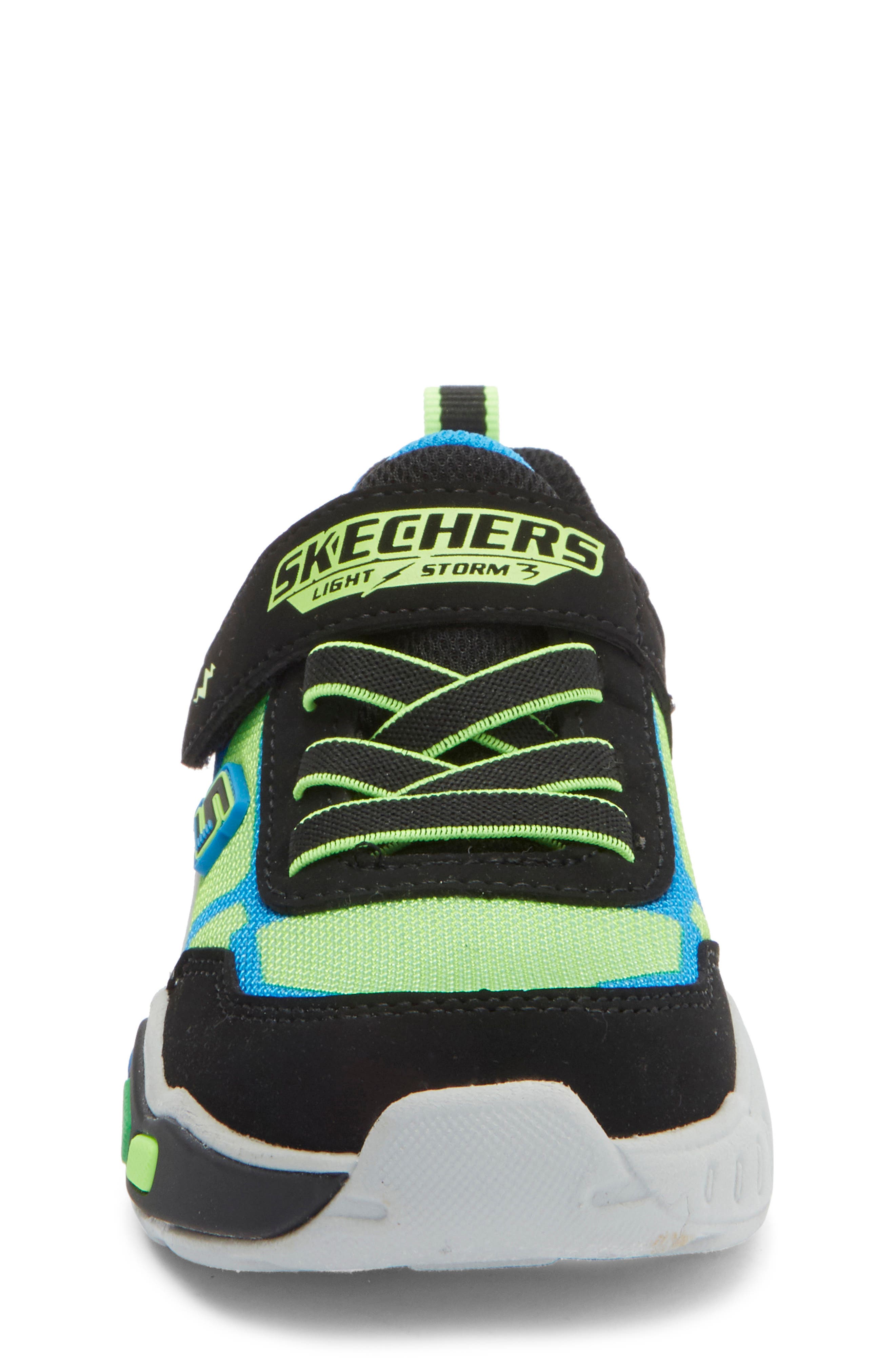 SKECHERS Kids' Play Scene Light Up Machine Washable Sneaker, Alternate, color, Lime/ Black