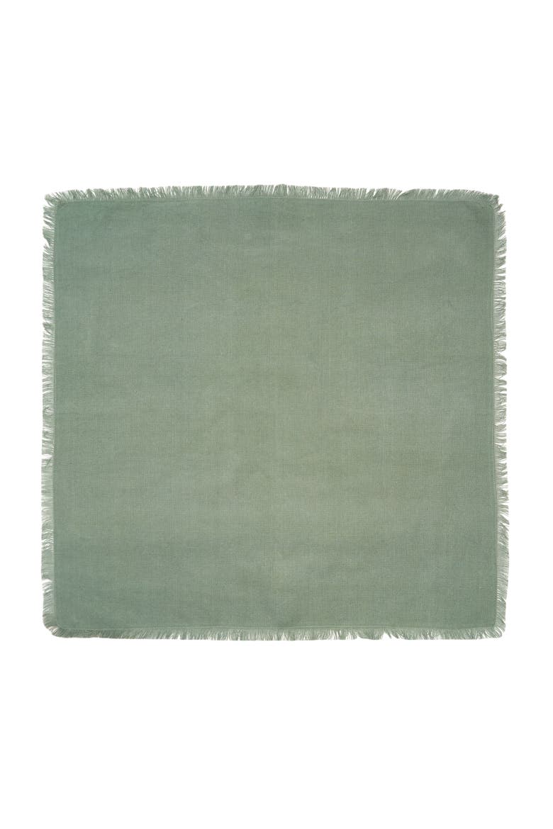 Frayed Aspen Napkin Set of 6, Alternate, color, Green