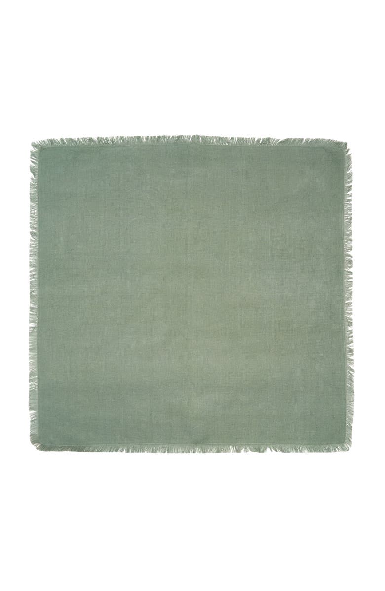 C&F Home Frayed Aspen Napkin Set of 6, Alternate, color, Green