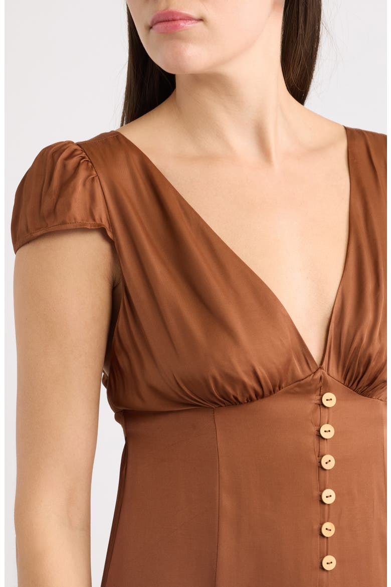 Rio Mixed Scarf Print Voile Dress, Alternate, color, BROWN