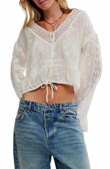 Free People Sweet Love Crop Shirt