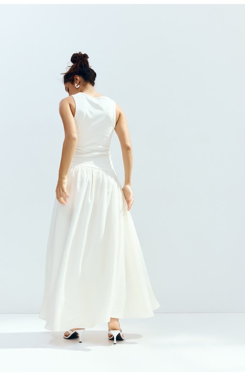 H&M Dress with flared skirt, Alternate, color, Cream