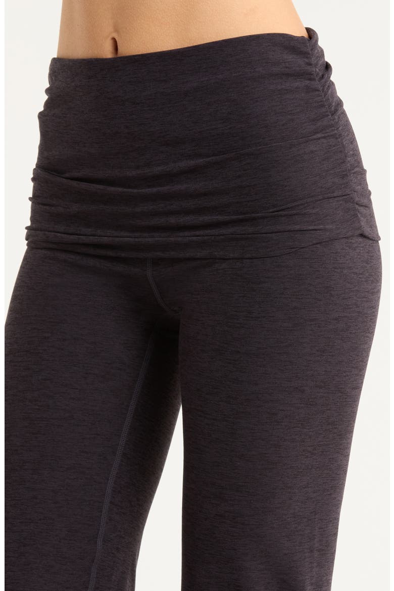 Renew Foldover Straight Leg Pants, Alternate, color, BLACK MELANGE