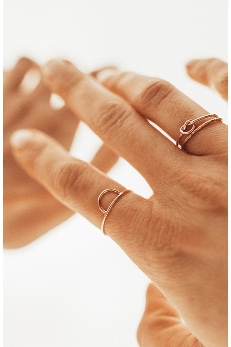 Knot Ring, Alternate, color, Gold Filled
