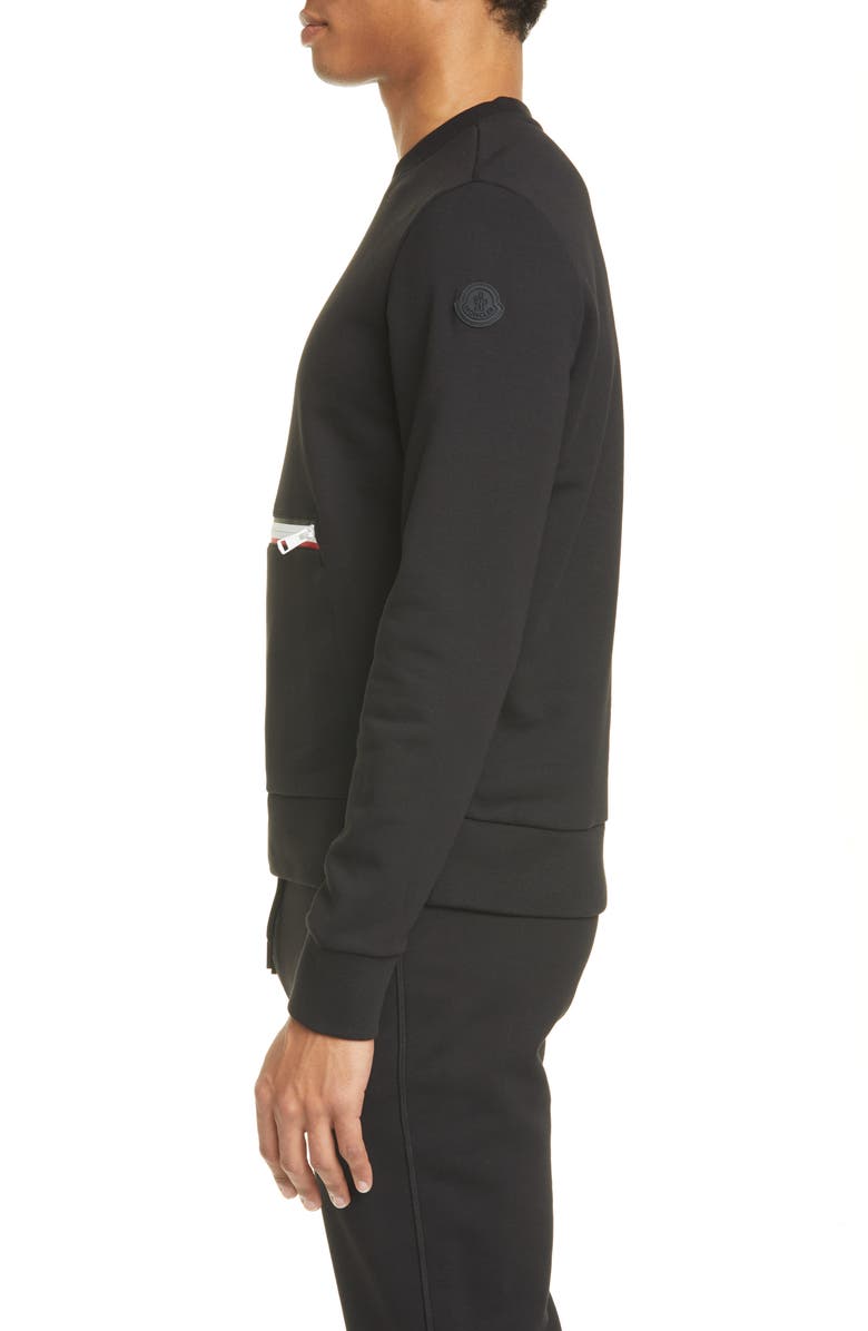 Moncler Kangaroo Pocket Sweatshirt, Alternate, color,