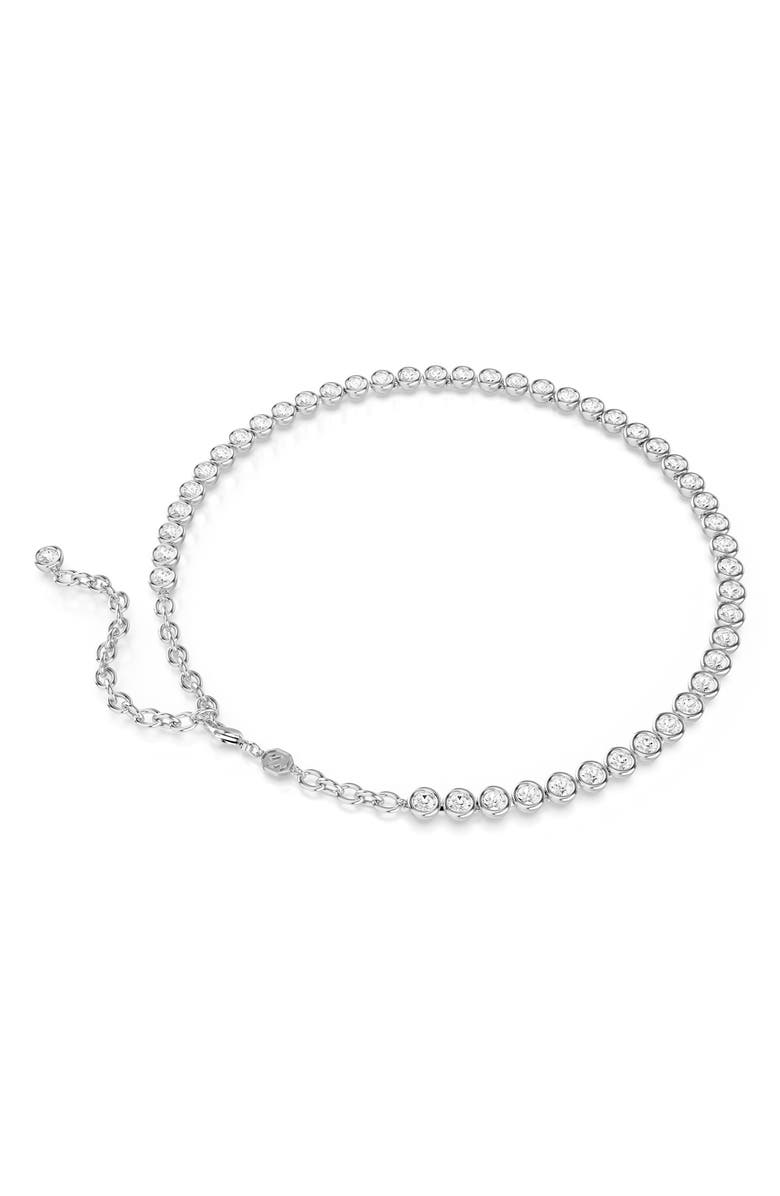 Swarovski Imber Tennis Necklace, Alternate, color, Silver