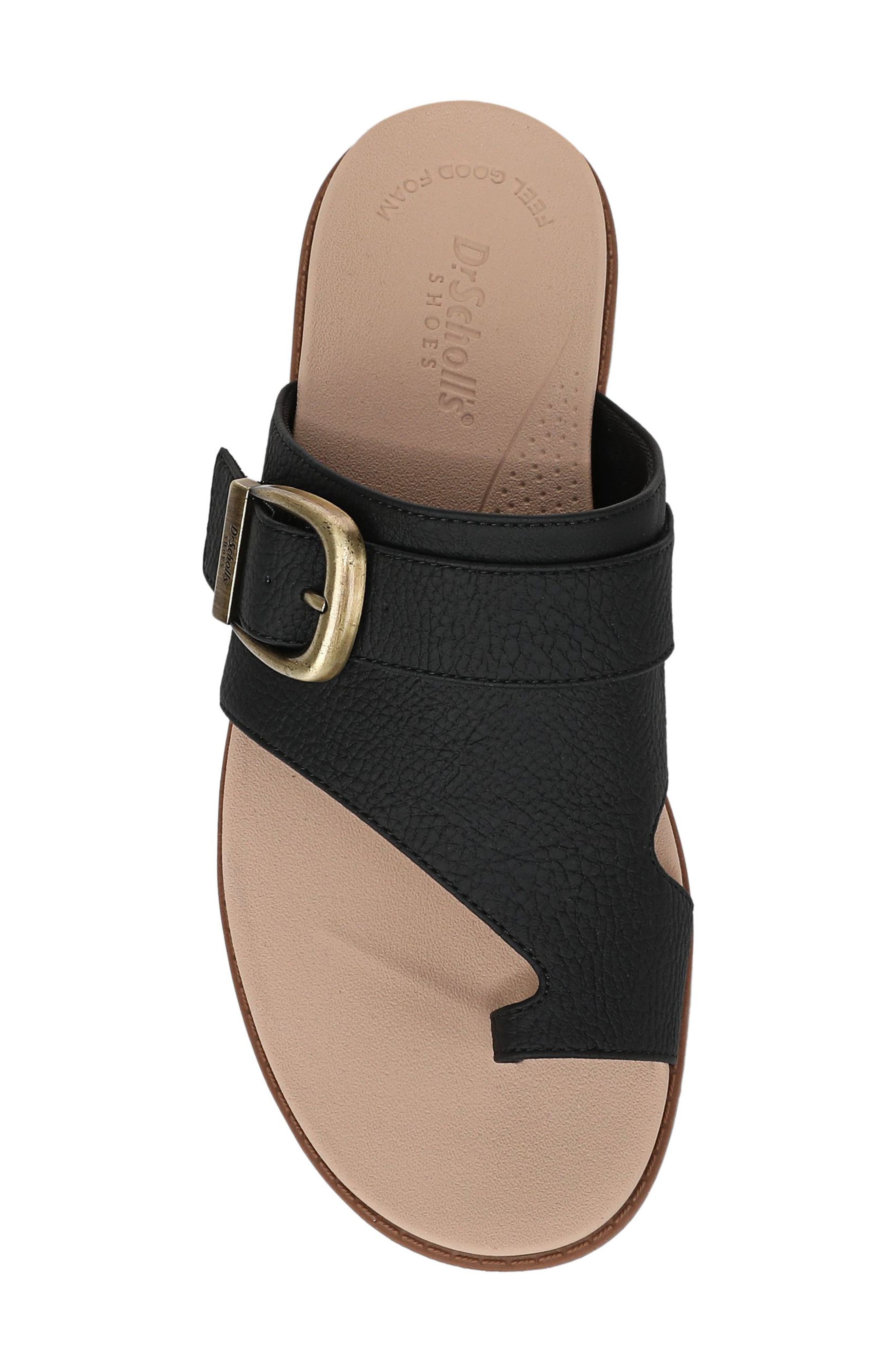 Dr. Scholl's So Clever Slide Sandal, Alternate, color, Black Faux Leather