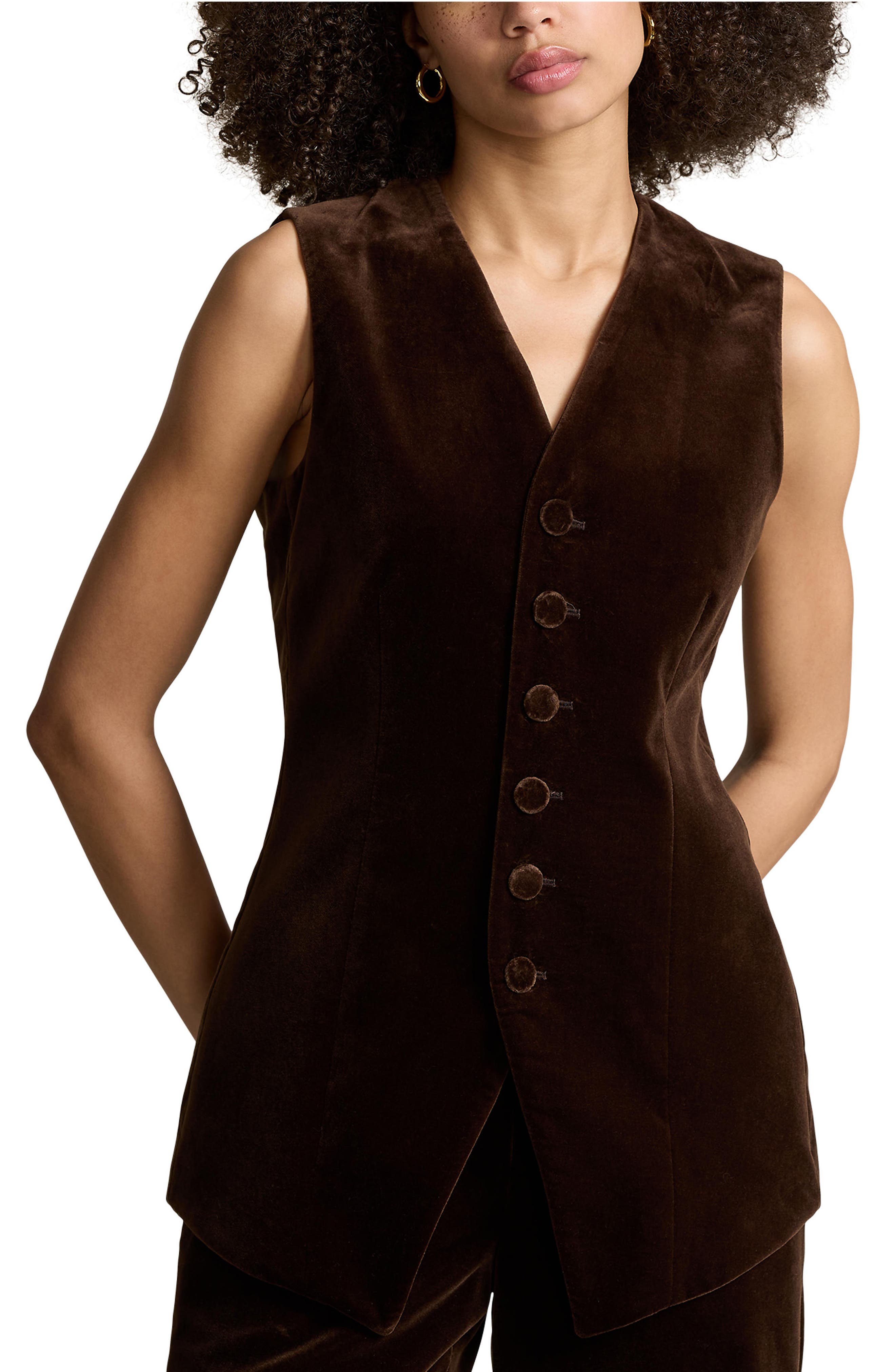 Polo Ralph Lauren Longline Stretch Velveteen Blazer