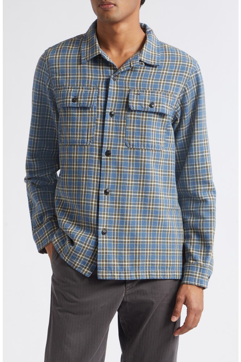 Matlock Plaid Cotton Button-Up Shirt, Main, color, RL-811 BLUE/ GREY
