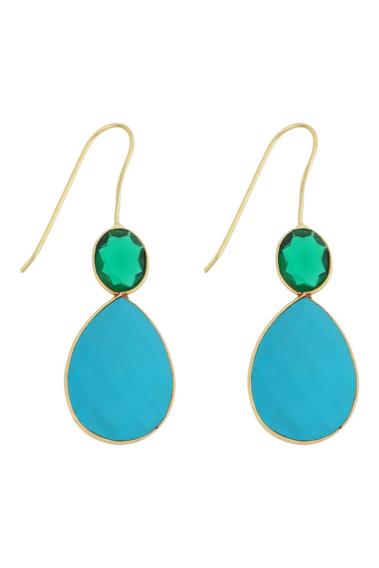 Teardrop Earrings, Main, color, TURQUOISE