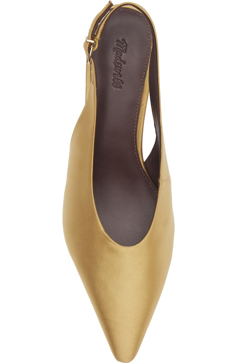 Madewell Emilie Slingback Satin Pump, Alternate, color, Olive Grove