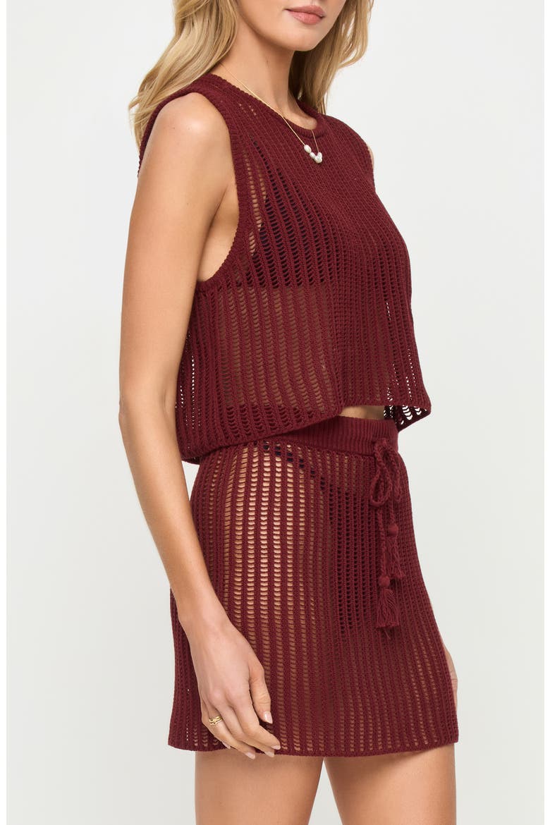 Sander Open Stitch Cover-Up Tank, Alternate, color, SANGRIA