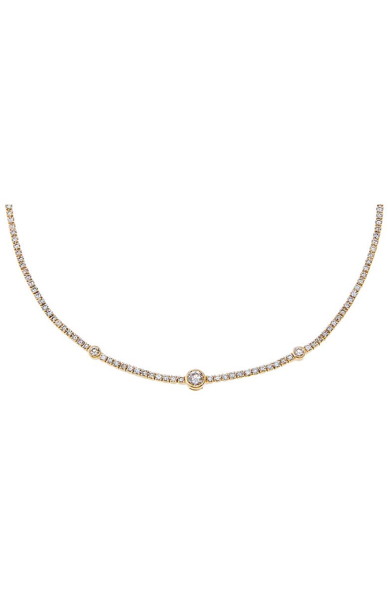 BY ADINA EDEN Diamond Graduated Bezel Tennis Choker 14K, Main, color, 