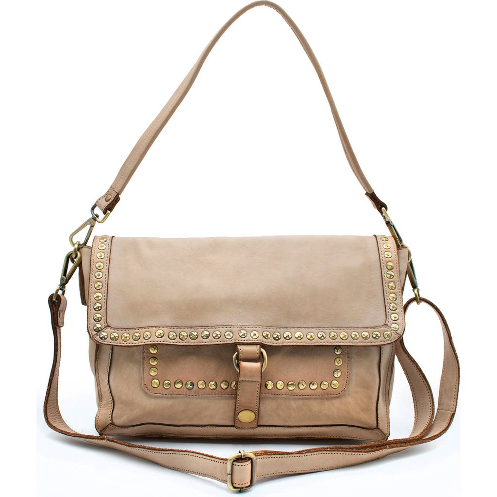 Bolsa Nova Emily Studded Shoulder Bag In Light Taupe
