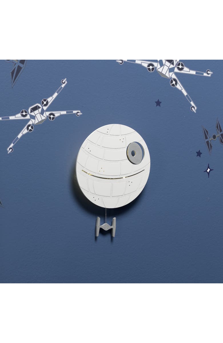 Lambs & Ivy Star Wars Signature LED Light-Up Death Star Wall Decor/Art, Alternate, color,