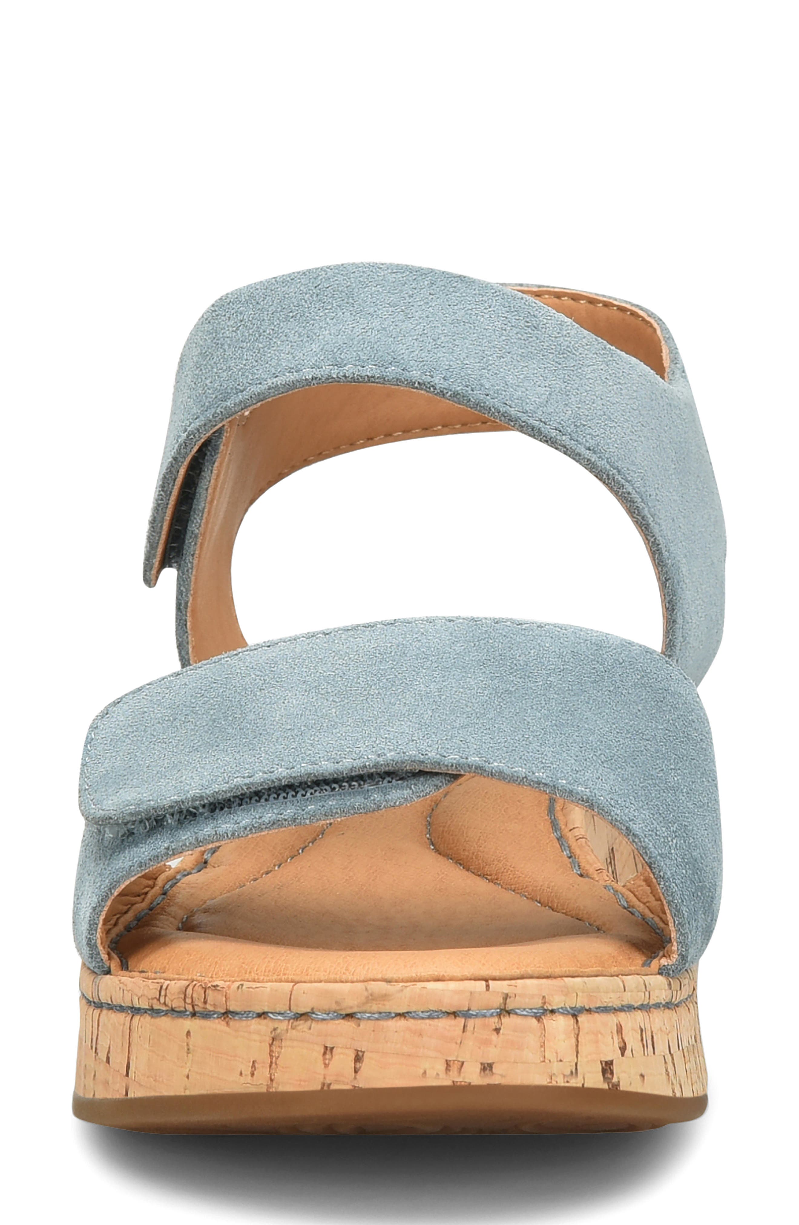Cabanas Platform Sandal, Alternate, color, LIGHT BLUE SUEDE