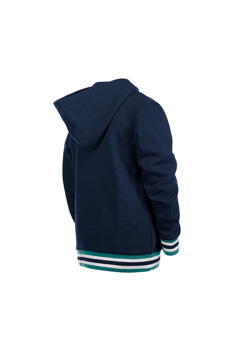 Youth New Era Navy Seattle Mariners Knit Trim Pullover Hoodie, Alternate, color, Navy