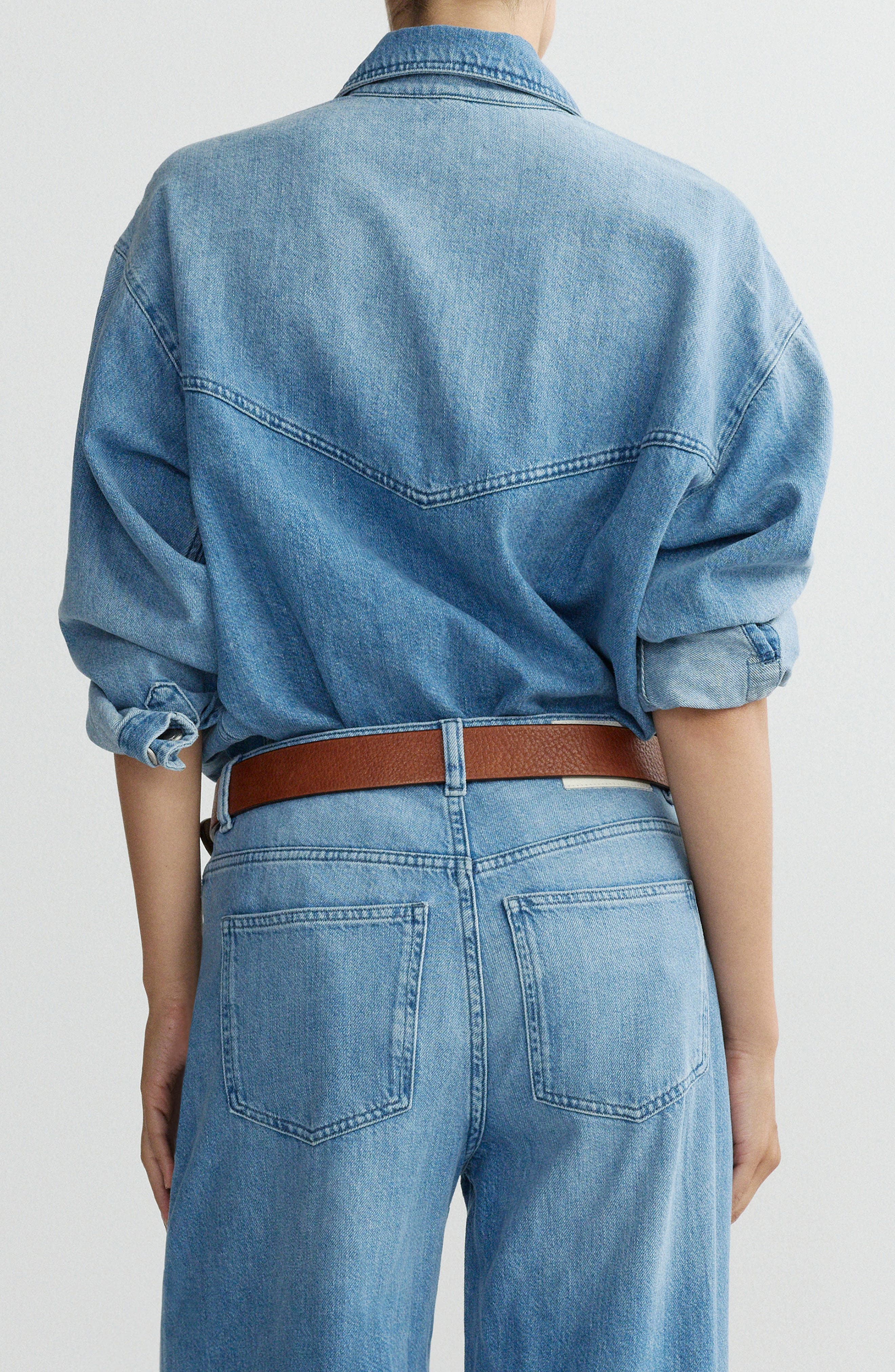Addison Aura Snap Front Denim Overshirt - image 2