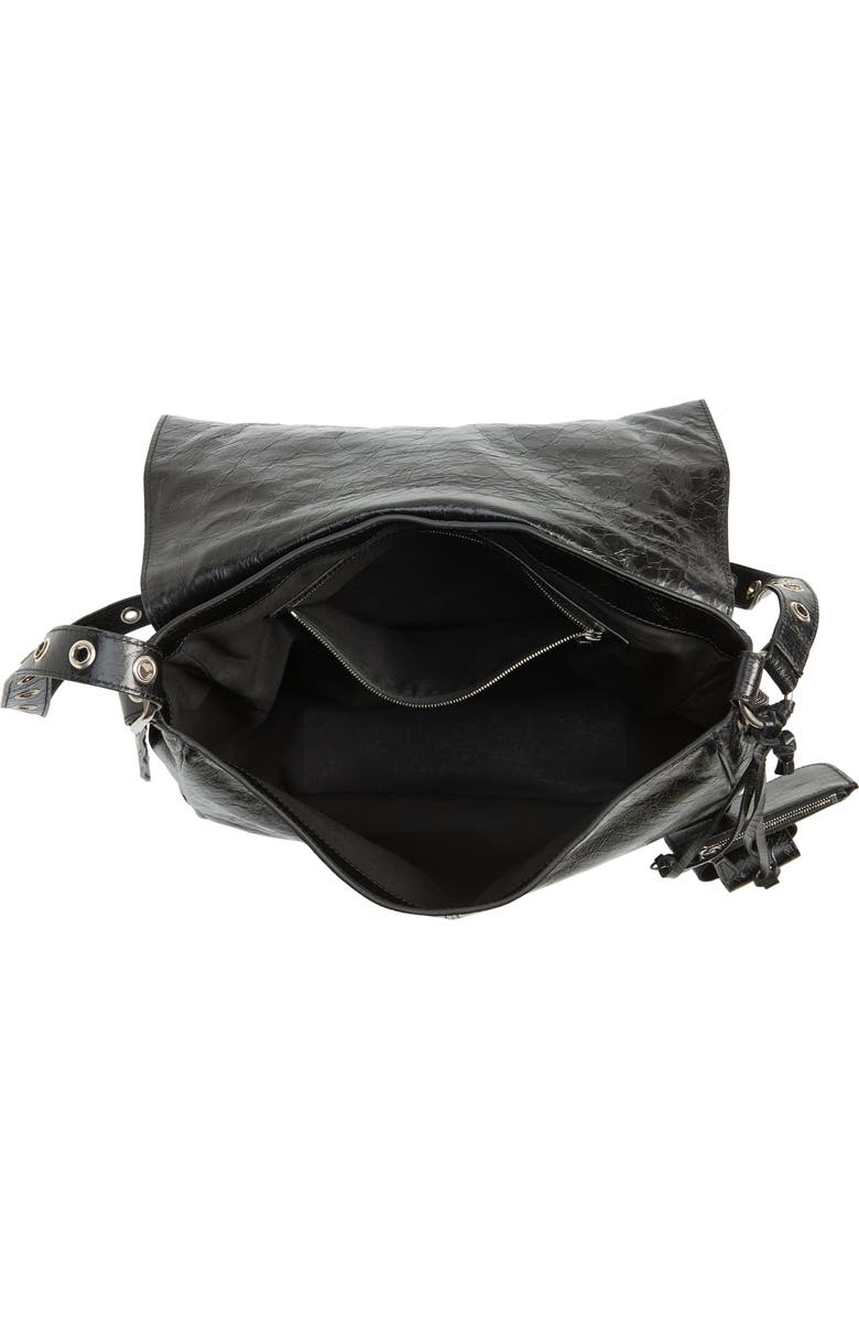 Balenciaga Cagole Leather Messenger Bag, Alternate, color,