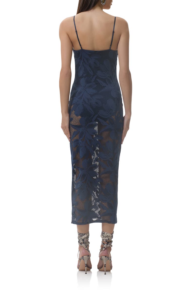 AFRM Marsaille Lace Midi Sundress, Alternate, color, Black Iris