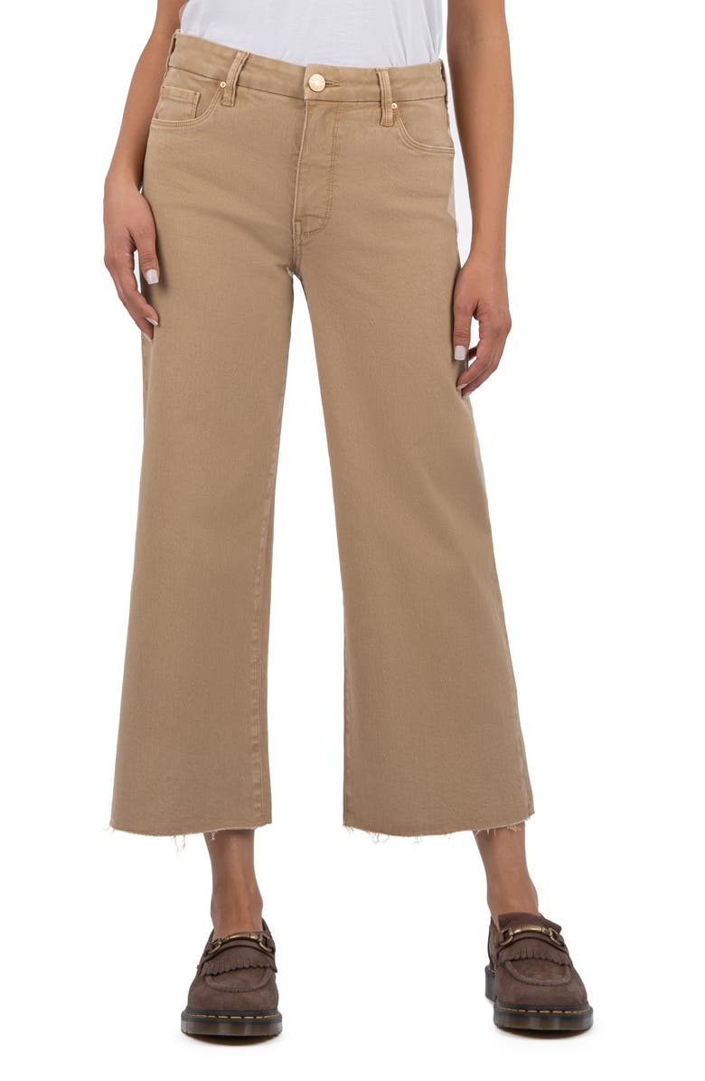 KUT from the Kloth Meg Fab Ab High Waist Raw Hem Wide Leg Jeans, Main, color,