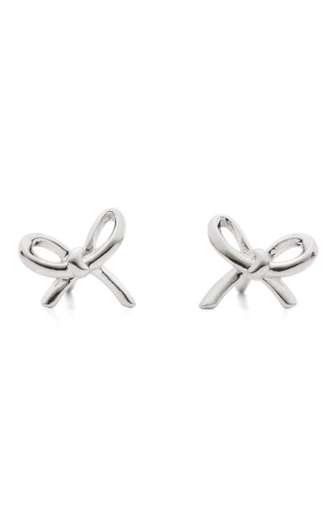 mini bow stud earrings