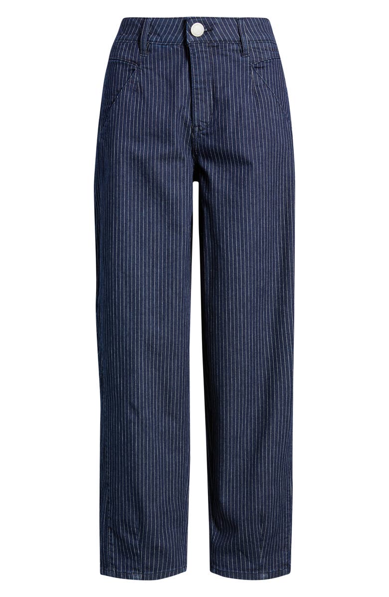 Wit & Wisdom Stripe Skyrise Ankle Barrel Jeans, Alternate, color, Indigo