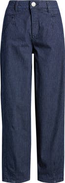Wit & Wisdom Stripe Skyrise Ankle Barrel Jeans