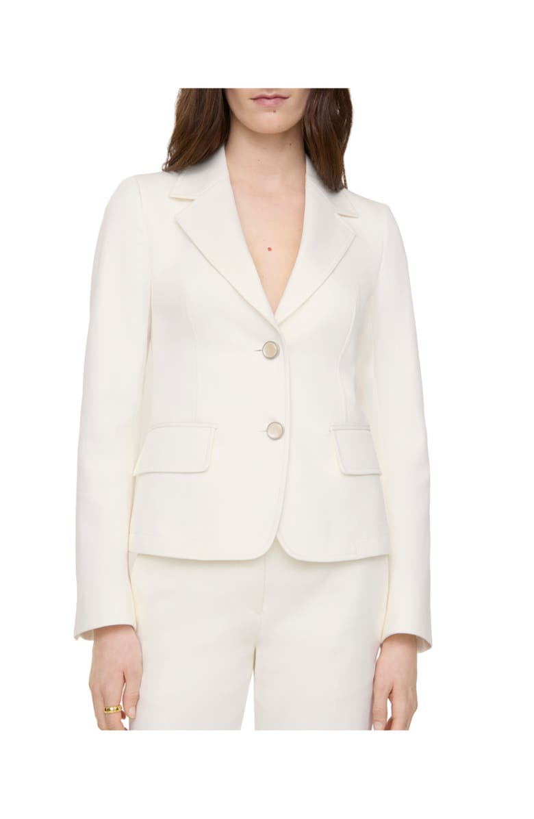 Burberry Cotton Tailored Jacket, Alternate, color, Seashell White