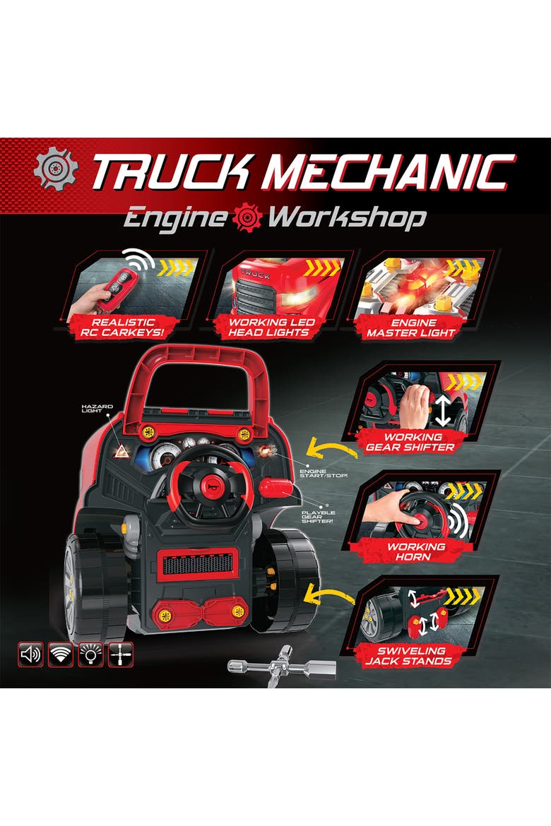 Truck Mechanic Engine Workshop (Red) Take Apart And Rebuild Engine, Alternate, color, Red