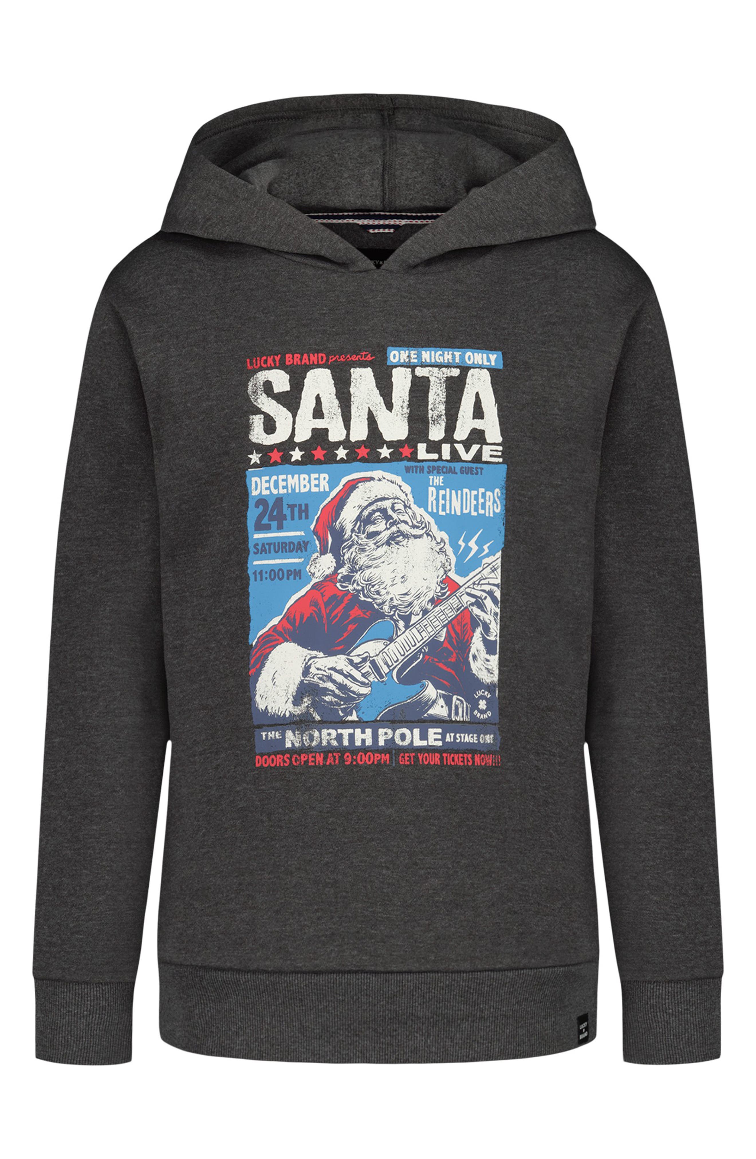 Lucky Brand Kids' Santa Live Graphic Hoodie