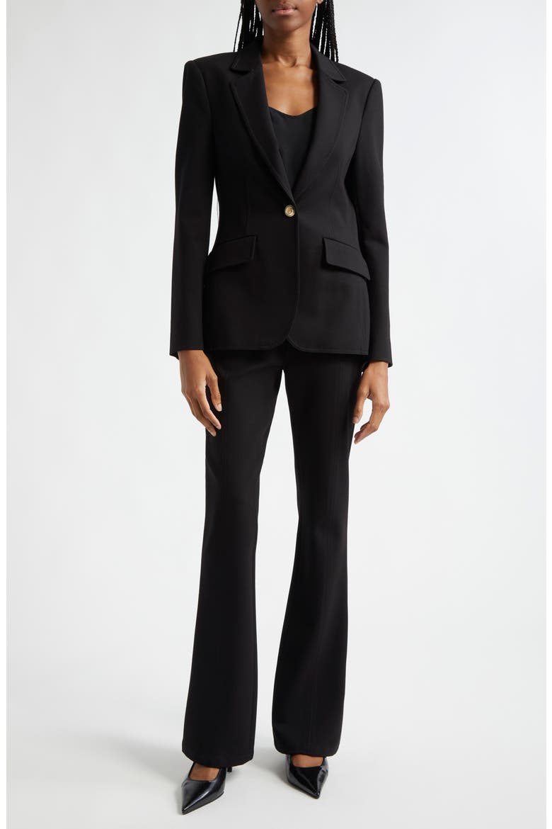 Danicka One-Button Blazer, Alternate, color, BLACK