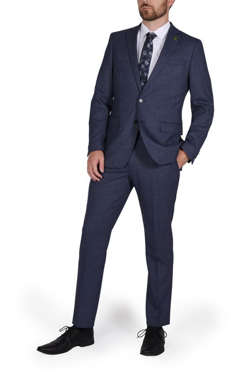 Birdseye Slim Fit Wool Blend Suit