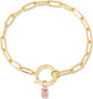 Brook and York Colette Birthstone Paper Clip Chain Bracelet