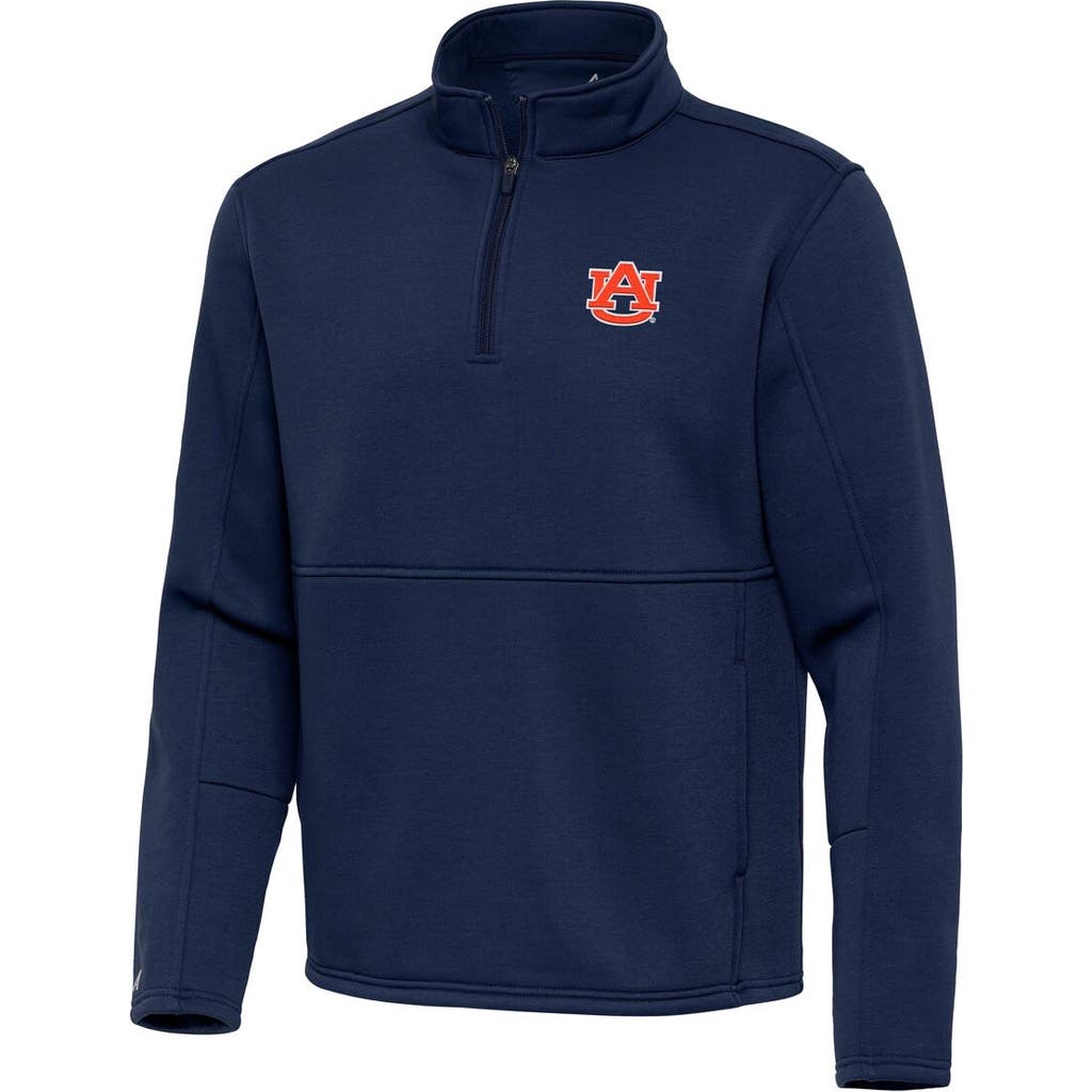 Antigua Navy Auburn Tigers Twist Quarter-zip Pullover Jacket