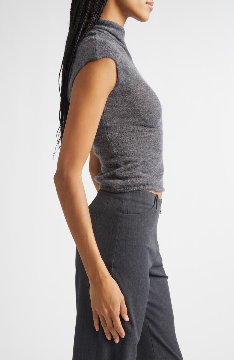 Paloma Wool Aurum Asymmetric Mohair & Alpaca Blend Sweater, Alternate, color, Grey