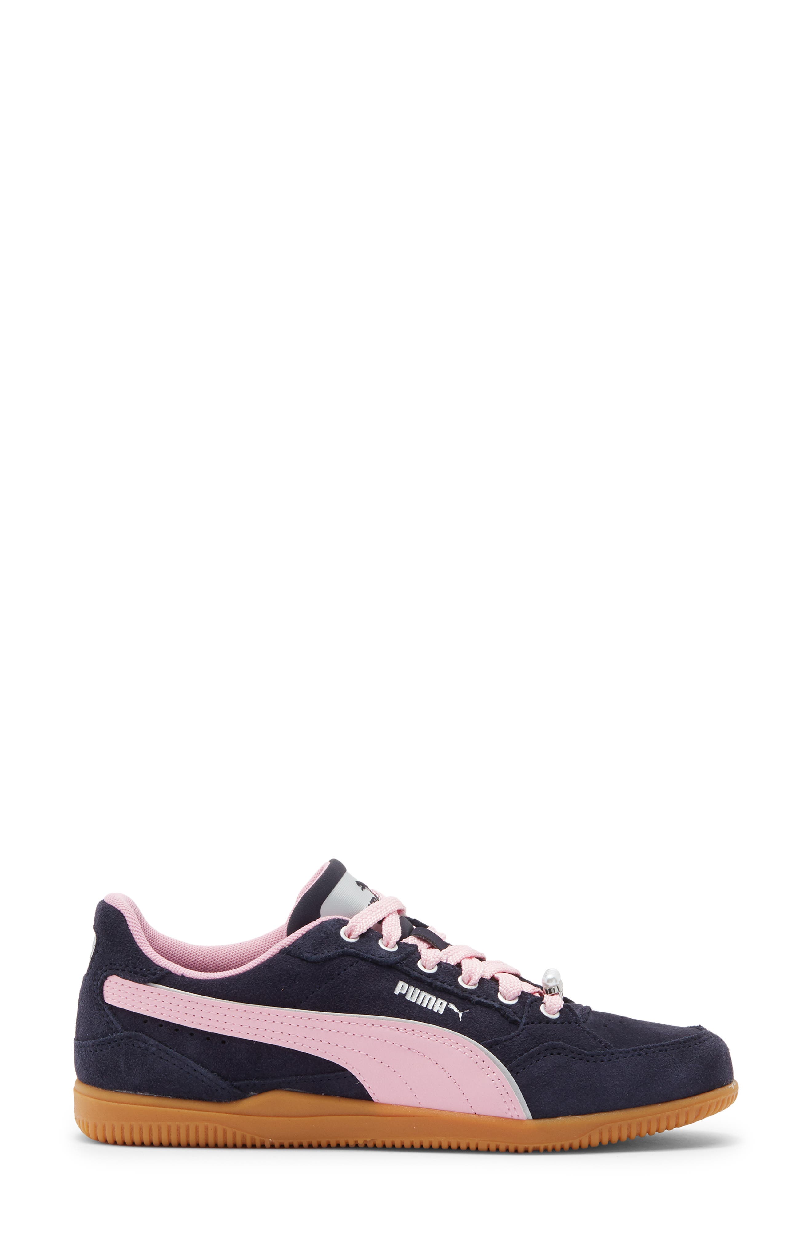 PUMA K-Moda SD Sneaker, Alternate, color, New Navy/ Pink Shimmer/ Silver