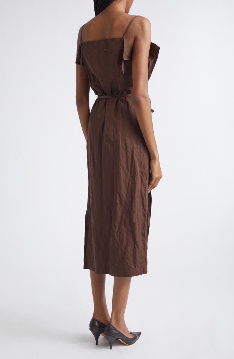 OSSOU Shore Apron Wrap Midi Dress, Alternate, color, Cedar